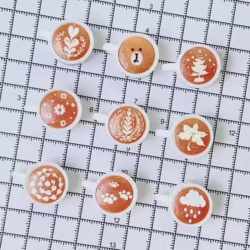 10Pcs Dollhouse Diy Accessories Resin Kawaii Simulation Mini Coffee Cup For Miniature Kitchen Craft Food Toy