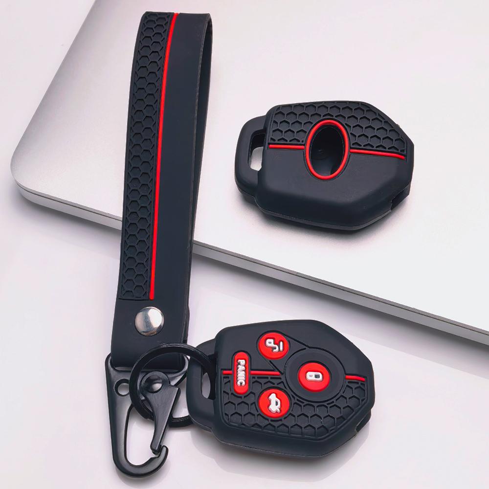 Key Shell Cover for Subaru Crosstrek Forester Impreza Legacy Outback Tribeca WRX STI with Keychain Ergonomic Non Slip Key Shell Anti-Scratch Surface