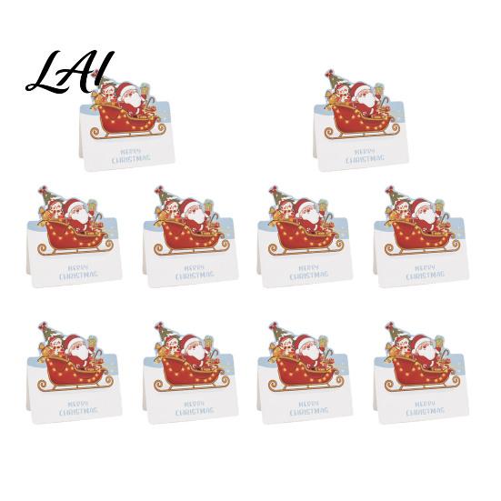 Colorful Paper Crafts 10 Pcs 3D Christmas Greeting Card Cute Tree Santa Snowman Holiday Cards Wreath Design for Festive Messages Wishes Eve