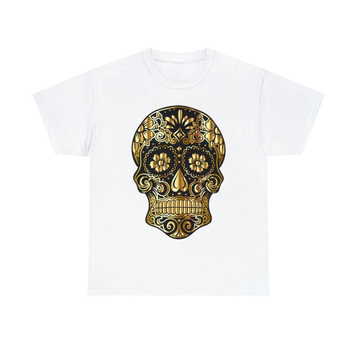 Gold skull, Unisex Heavy Cotton Tee S