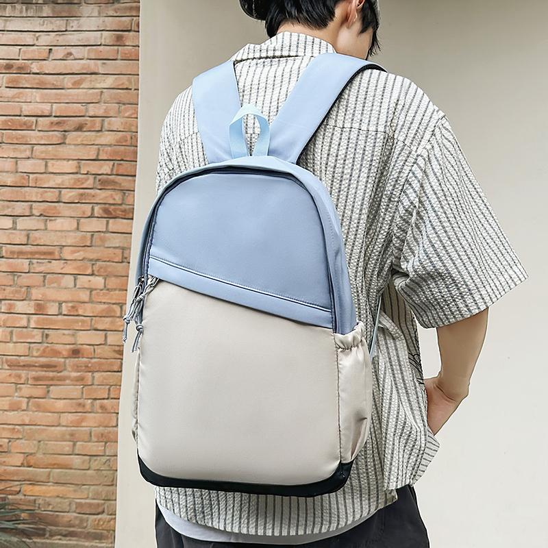 Student Schoolbag Men's Large Capacity Backpack Contrast Color Lightweight Women's Backpack