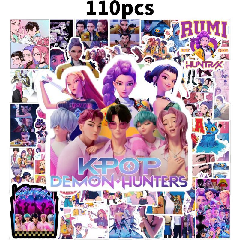 Demon Hunters Kpop Graffiti Sticker Card Roll Stickers Diy Water Decoration Cup