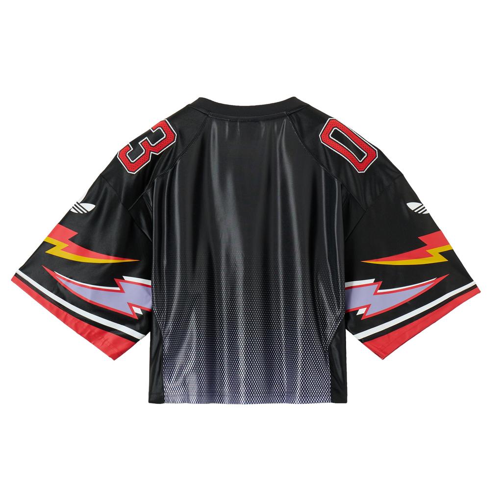 adidas Originals Pull ample à col V à manches courtes Maillot de football pour femme noir JX9217