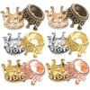 14Pcs Vintage Alloy Crown Miniatures - Gold Craft Decor for DIY Model Making, Home Handicraft, Mother's Day Party Supplies, ZSY