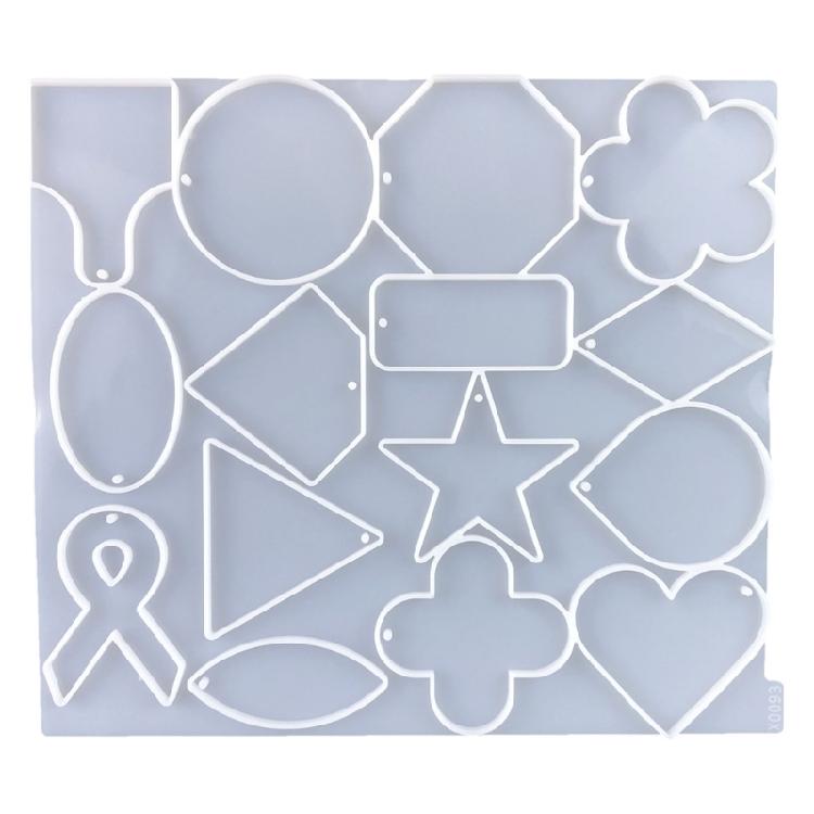 Handmade Keychain Mold Flexible Silicone Keyring Pendant Moulds Customizable Geometric Shaped Key Chain Jewelry Mould 1