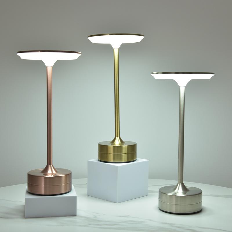 USB Rechargeable All-Aluminum Flying Saucer Table Lamp – Luxury Atmosphere Night Light