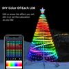 6/7Ft Fairy LED Lights Smart LED RGB Christmas Tree Lights with Star Topper DIY Color Music Sync Timer for Christmas Tree Decor