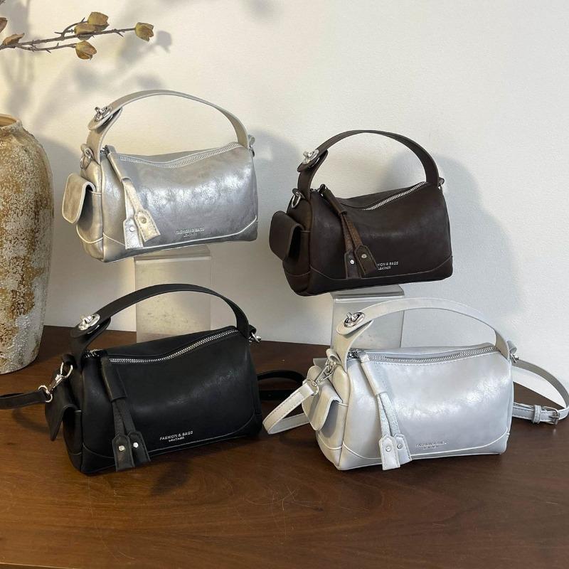 Fashion Soft Leather Boston Shoulder Bag Multi-way Carry Shoulder Crossbody Bag for Women Hot Sale Mini Pillow Shape Handbag