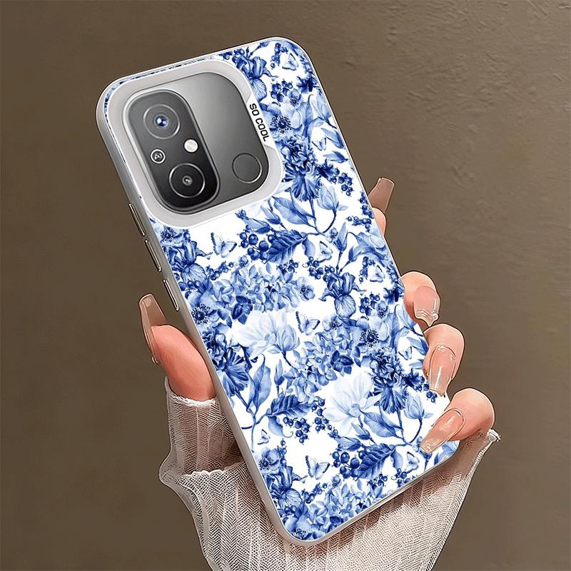 Blue And White Porcelain Pattern Shockproof Phone Case for Xiaomi Poco X7 X6 X5 X3 Pro F7 Ultra M8 Redmi 15C 15 14C 13C 12C 10C