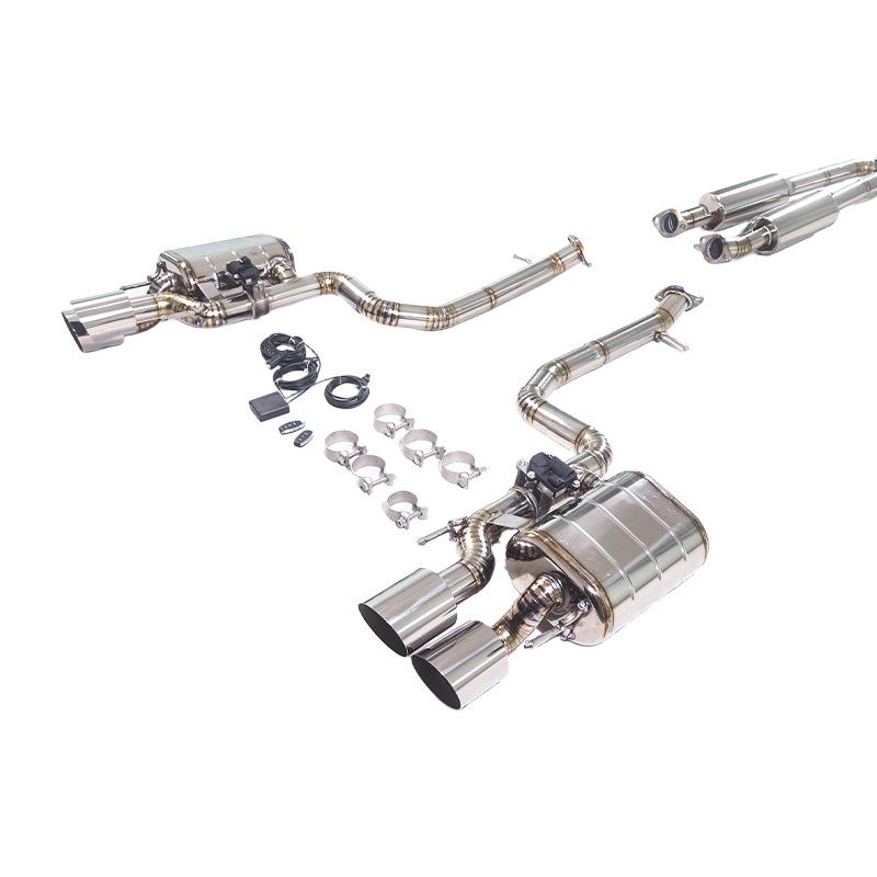 Enhance your 2022 Lexus RCF 5.0L with a titanium alloy dual-muffler, dual-valve quad-exhaust system.