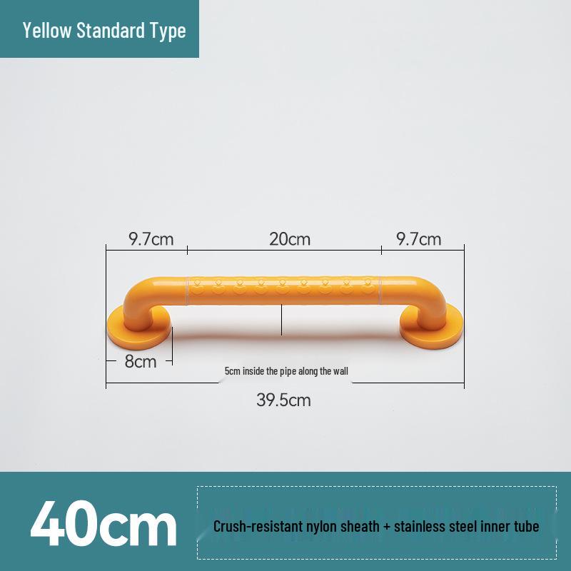 Stainless Steel Non-Slip Grab Bar for Barrier-Free Bathrooms, Ideal for Elderly and Disabled.