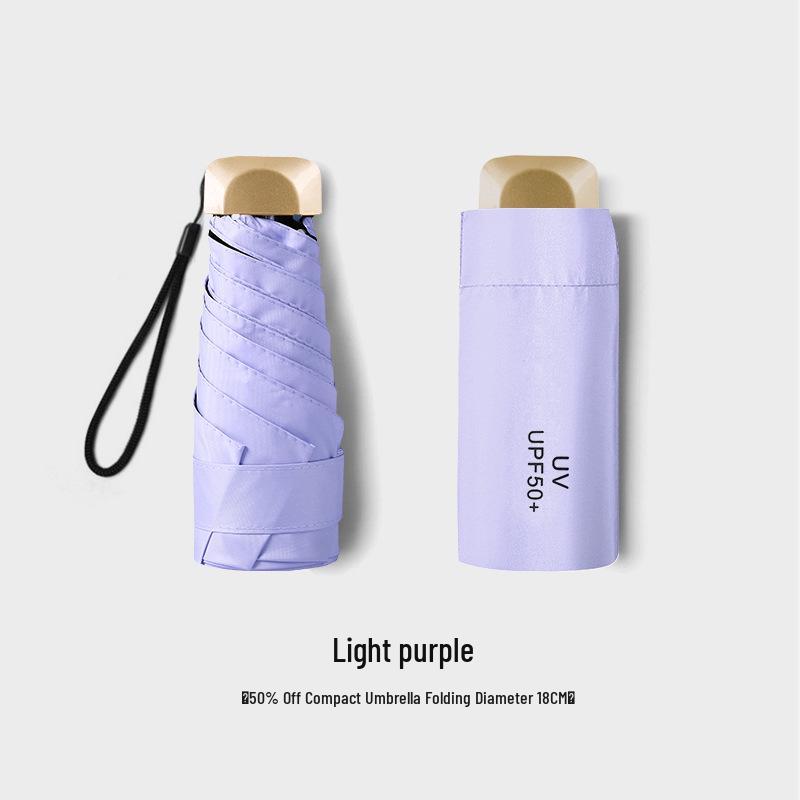 50% Off: Ultra-Light Mini Capsule Umbrella - 6 Ribs, UV Protection, for Sunny & Rainy Days, Women's Pocket Size