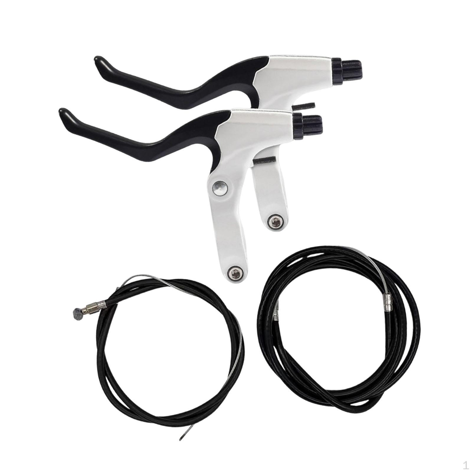 

Brake Lever Set with Cable Repair And Replacement Handle Made of Aluminum Alloy for Workshops, белый