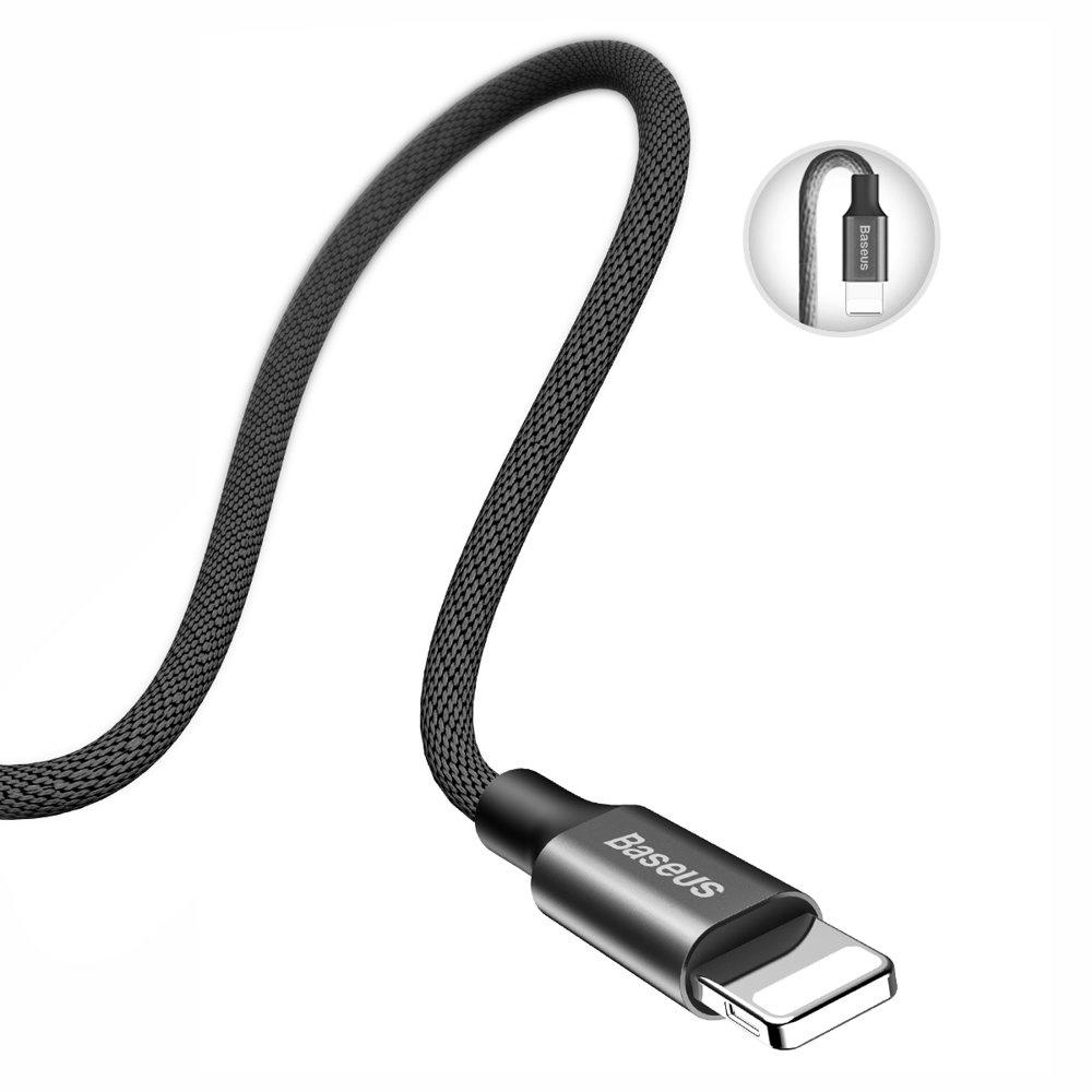 Baseus 1.8M Braided Lightning USB Cable - Black