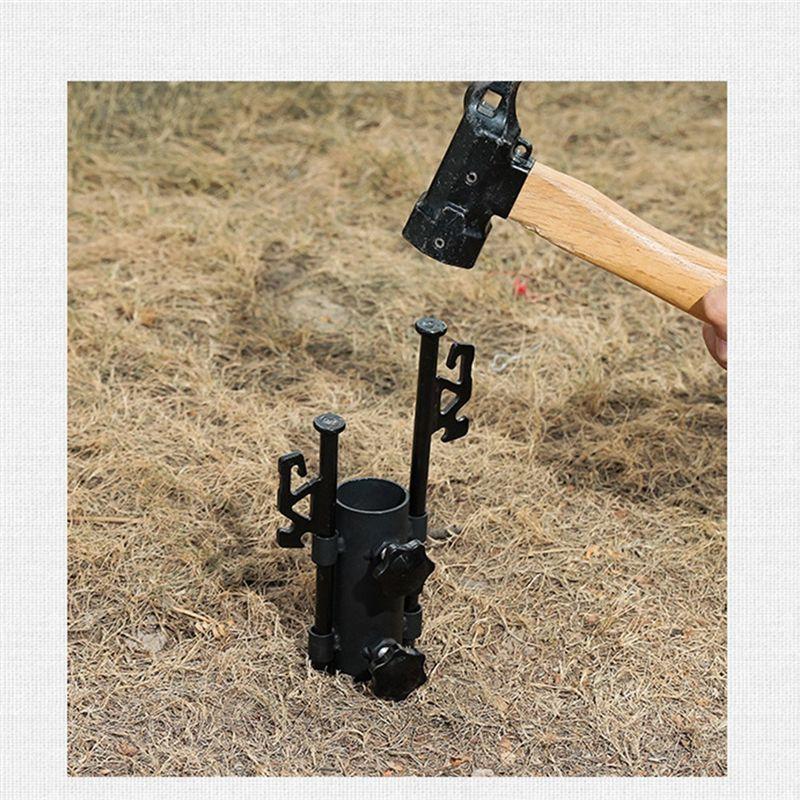 Good-2PCS Holder With Nut Canopy Rod Holder Tent Camping Accessories Adjustable Fixing Tube