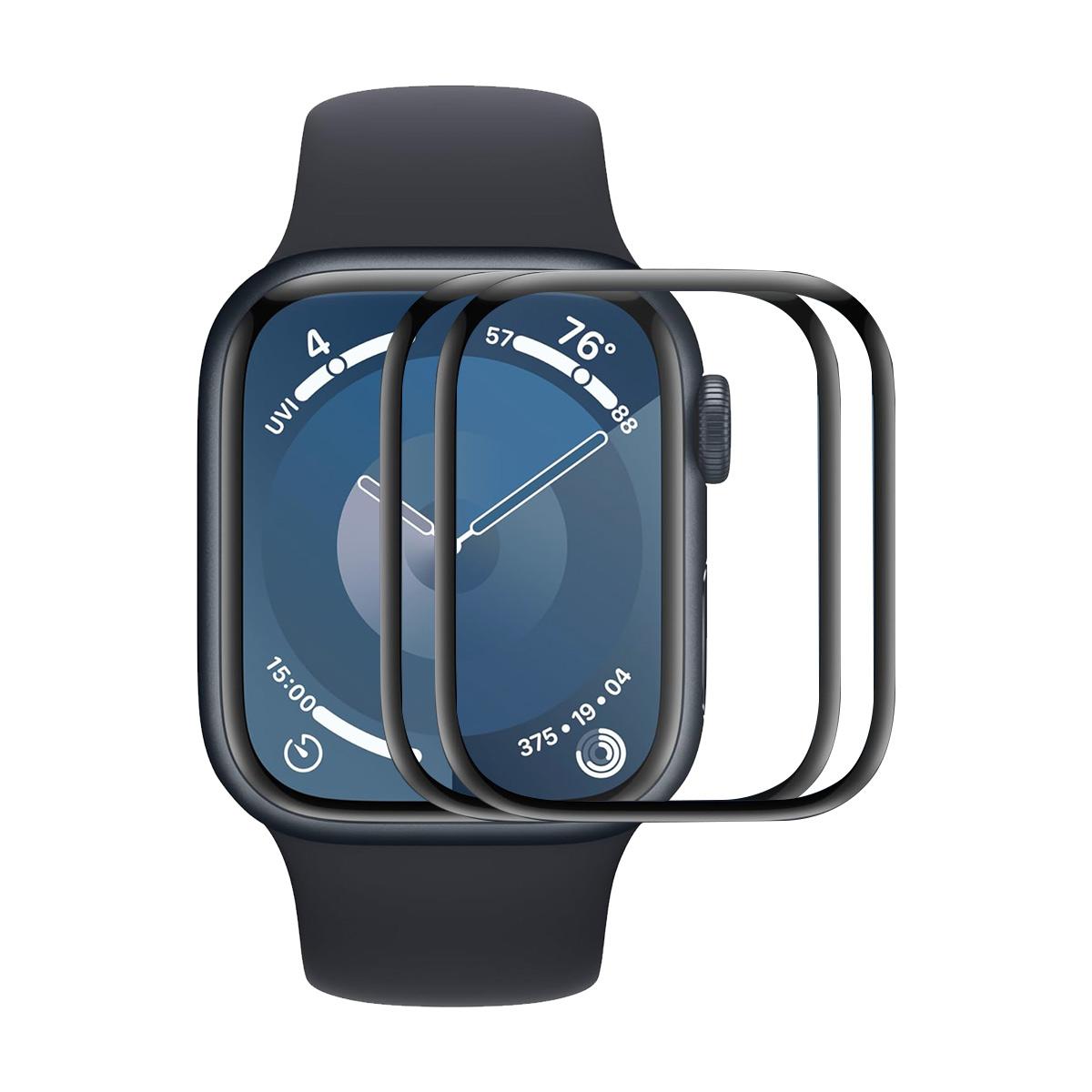 

For Apple Watch Series 11 46mm/10 46mm 2Pcs Screen Protector ENKAY HAT PRINCE 3D Curved PC + PMMA Ultra Clear Film A