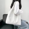 Retro Polka Dot Canvas Tote Bag - Versatile, Large Capacity Shoulder Bag for Women and College Students