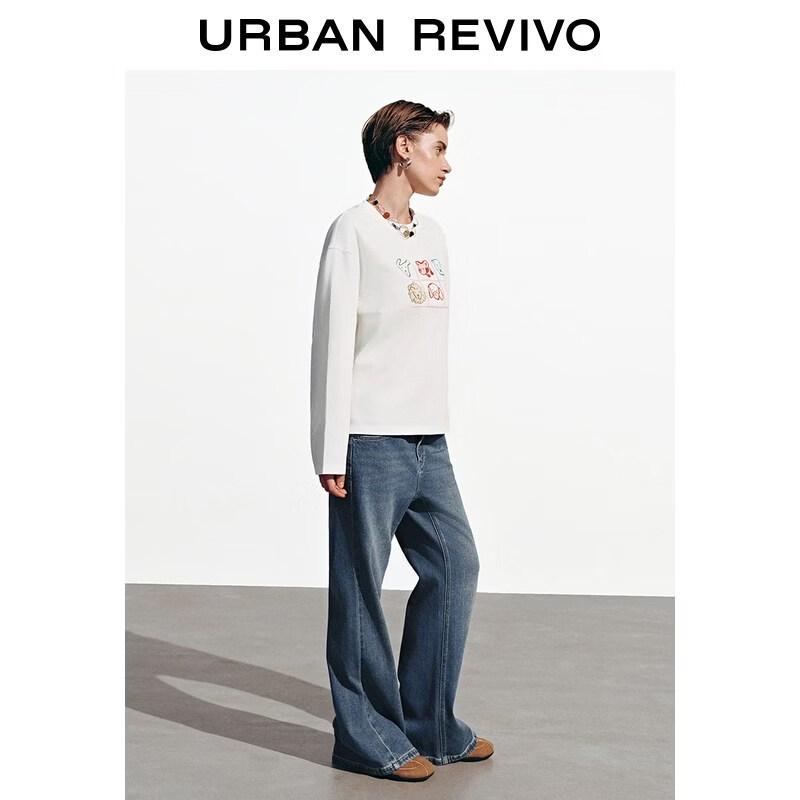 UR2026 Women s Washed Bootcut Denim Pants 28