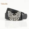 Rhinestones Butterflies Decor Belt Adjustable Length Multi Holes Design Women Waistband Solid Color Belt Costume Accessories