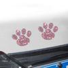 Claw Print Stickers 2 Pieces Crystal Car Stickers Glitter Rhinestone Claw Stickers Self Adhesive Dog Claw Print Stickers Glitter