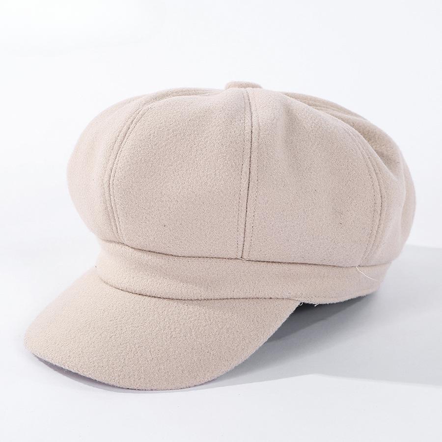 

Восьмиугольная шляпа, женский берет Sky Beret весна-лето, шляпа художника в стиле ретро M(56-58CM) бежевый