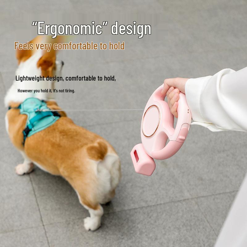 Reflective 3m Retractable Dog Leash with Safe Control for Walking