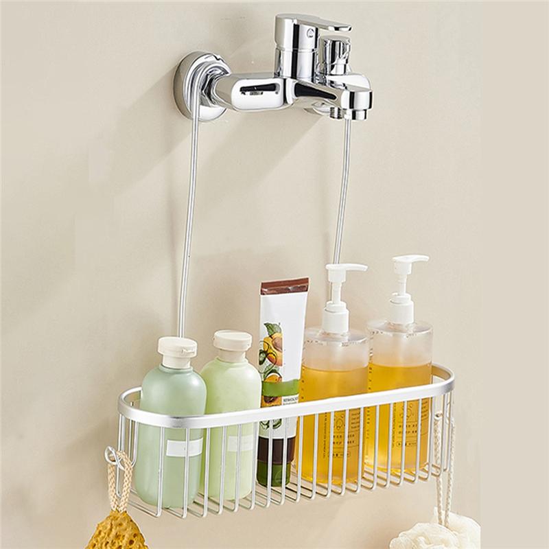 For Shower Hanging Organizer With Hooks Storage Shelf- No Drilling Design For Shower Basket For Shower Faucet Or Cross Bar Rack