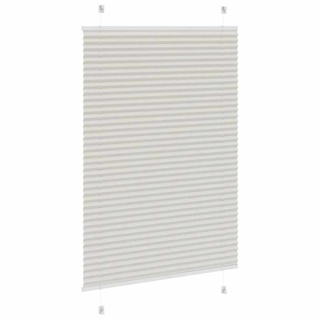 Light Grey Pleated Blind 95X100 Cm Fabric Width 94.4 Cm