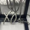 Delicatezza Moda Hip Hop Rock Acciaio al Titanio Ciondolo a Lettera Collana Industria Pesante Personalità Uomini Gioielli Cool per Feste