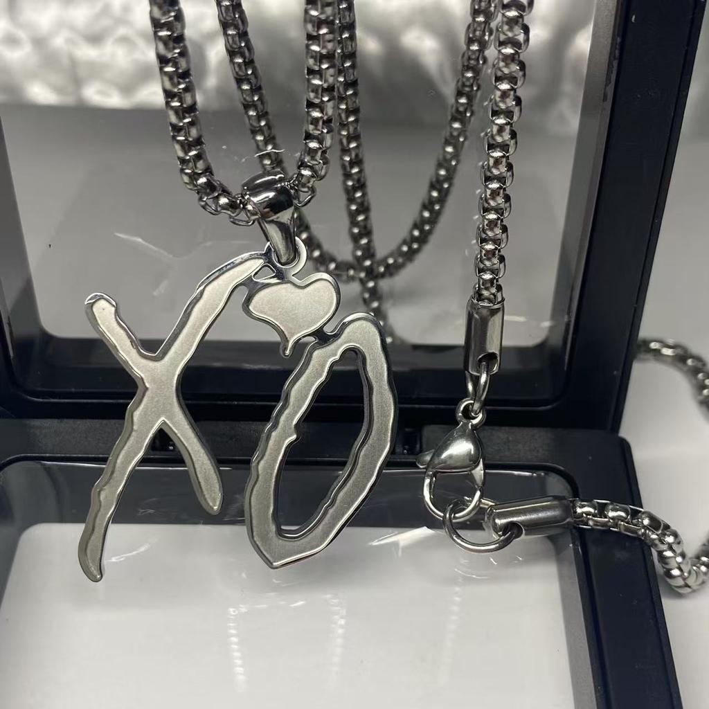 Delicatezza Moda Hip Hop Rock Acciaio al Titanio Ciondolo a Lettera Collana Industria Pesante Personalità Uomini Gioielli Cool per Feste