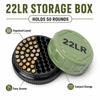 22LR Round Storage Box 50-Round Pocket Case With Screw Lid Durable Mini Organizer For Small Caliber Rounds