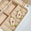 Stylish Tarot Pendant Necklace Tarot Card Enthusiast Present Fashion Tarot Jewelry Party and Festival Necklace for Daily
