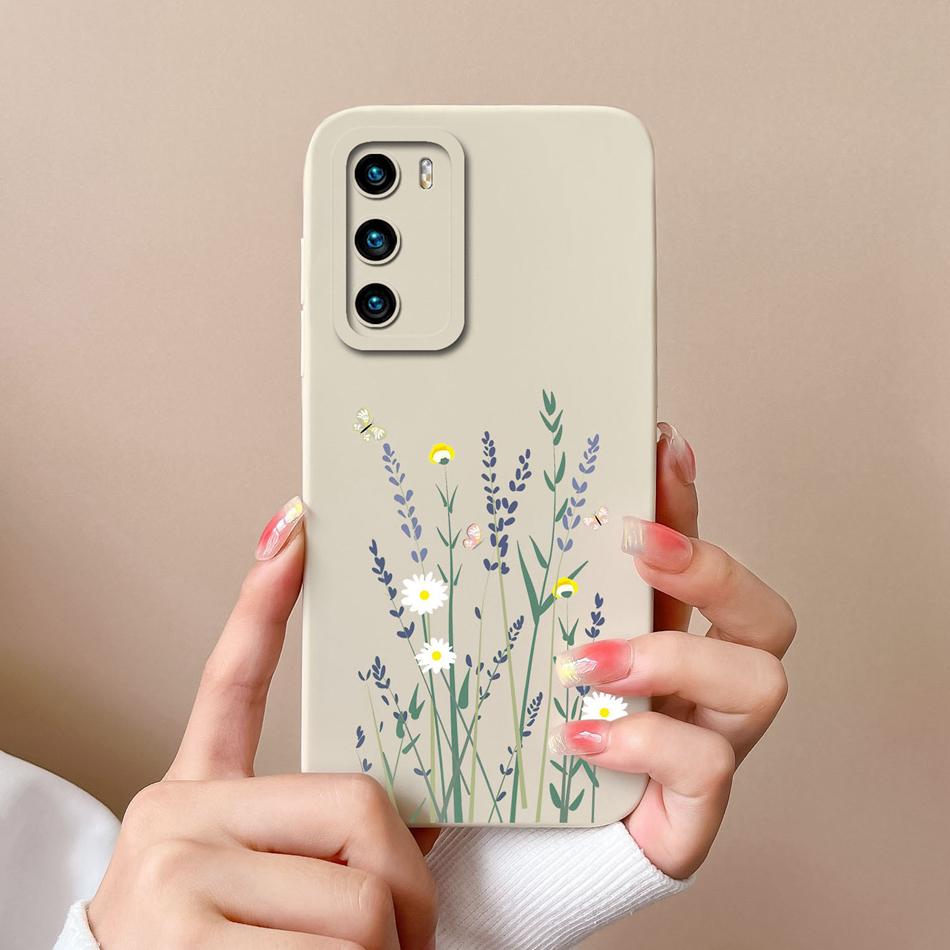 Hot Case For Huawei P40 Pro Multiple Patterns Soft Liquid Silicone Upgrade Full Protection Funda For HuaweiP40 P 40 P40Pro Cover