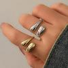Luxury European-American Geometric Water Drop Open Ring: Versatile, High-End Index Finger Jewelry