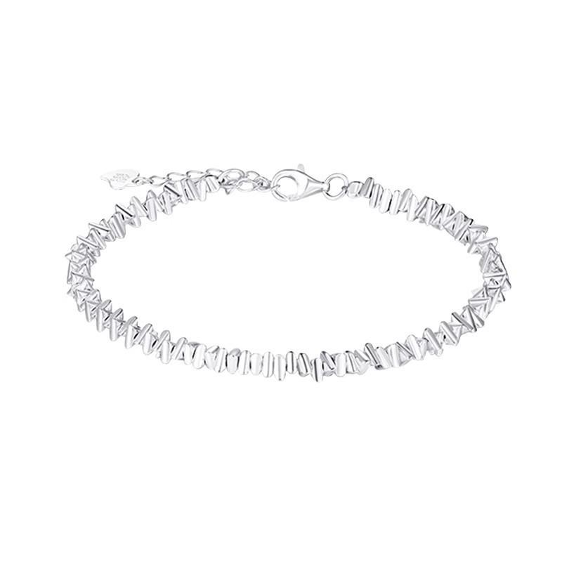 New sterling silver s999A few pieces of silver, a silver bracelet, a unique design for women, a Valentine's Day gift for your girlfriend