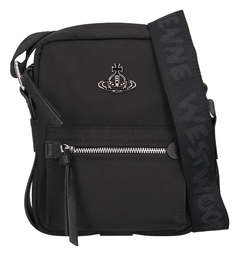 

Vivienne Westwood SMALL STACHEL CROSSB Shoulder Bag 4803000BU W001Y N401 BLACK RE-NYLON [Used] чорний