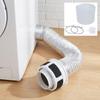3 in 1 Dryer Lint Trap Kit with Vent Hose Washer Exhaust Duct Collector  Household