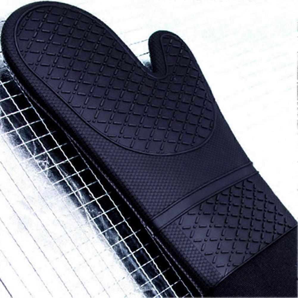 5 Pair Professional Silicone Oven Mitts Baking Gloves Elbow Length Heat Resistant Gloves