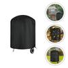 Round Waterproof Barbecue Grill Cover Heavy Duty Construction with Adjustable Fit for Maximum Protection Outdoors