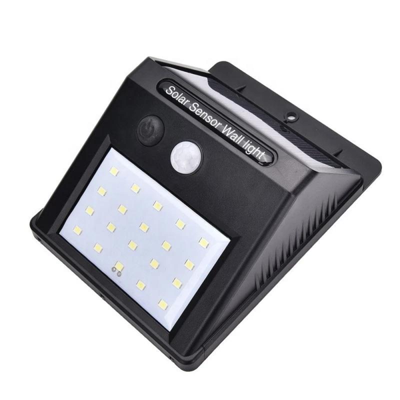 LED Solar Wall Lamp Solar Outdoor Lamp PIR Motion Sensor Wall Lights IP65 20LEDs Sunlight Powered for Street Fence Garden