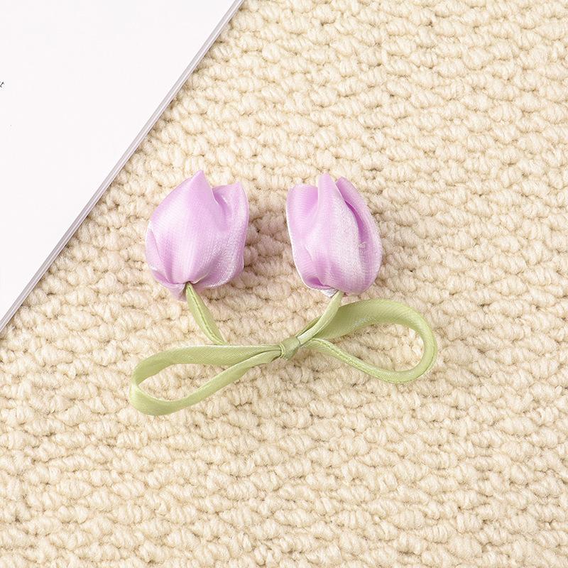 Sweet simulation tulip bud fabric flower clothing accessories accessories DIY headgear hair accessories luggage accessories