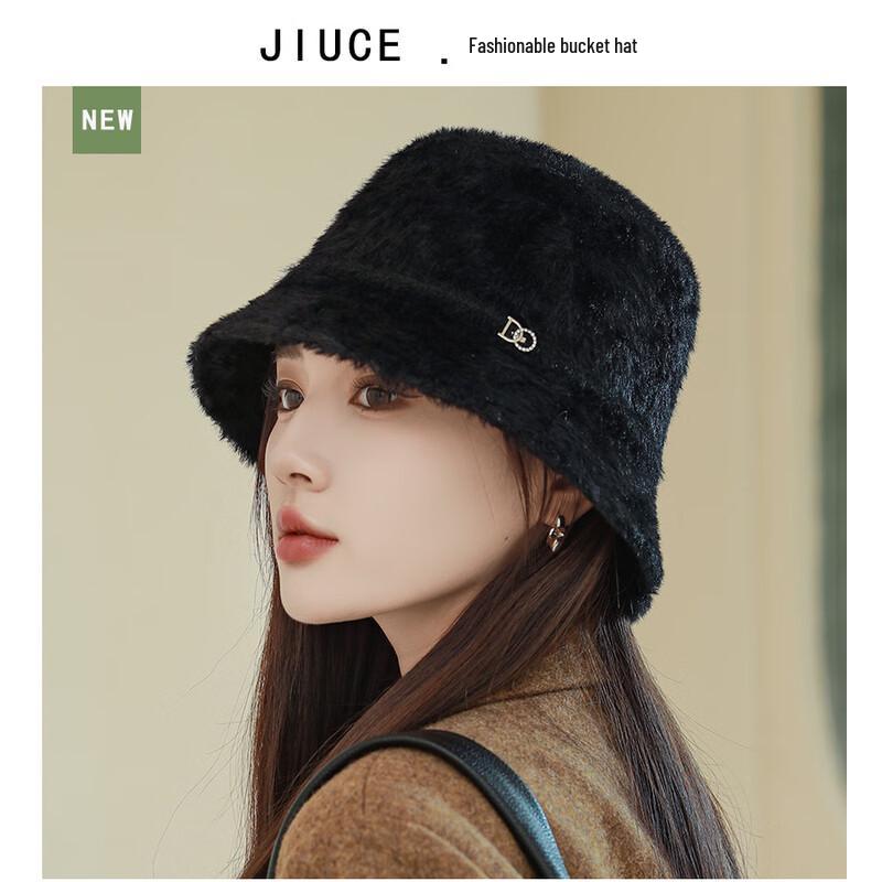 Warm Mink Velvet Knitted Bucket Hat