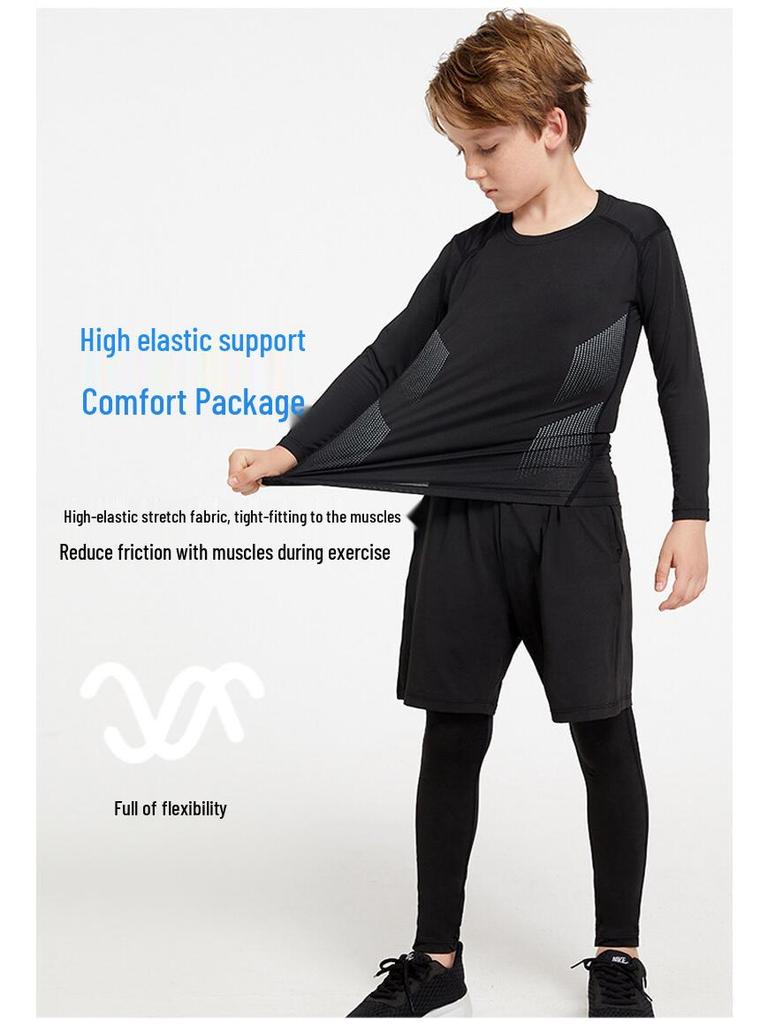 Unisex Quick-Dry Sports Set: Basketball, Football, Fitness, Running, Yoga - Men's/Women's/Children's Autumn & Winter Training Gear