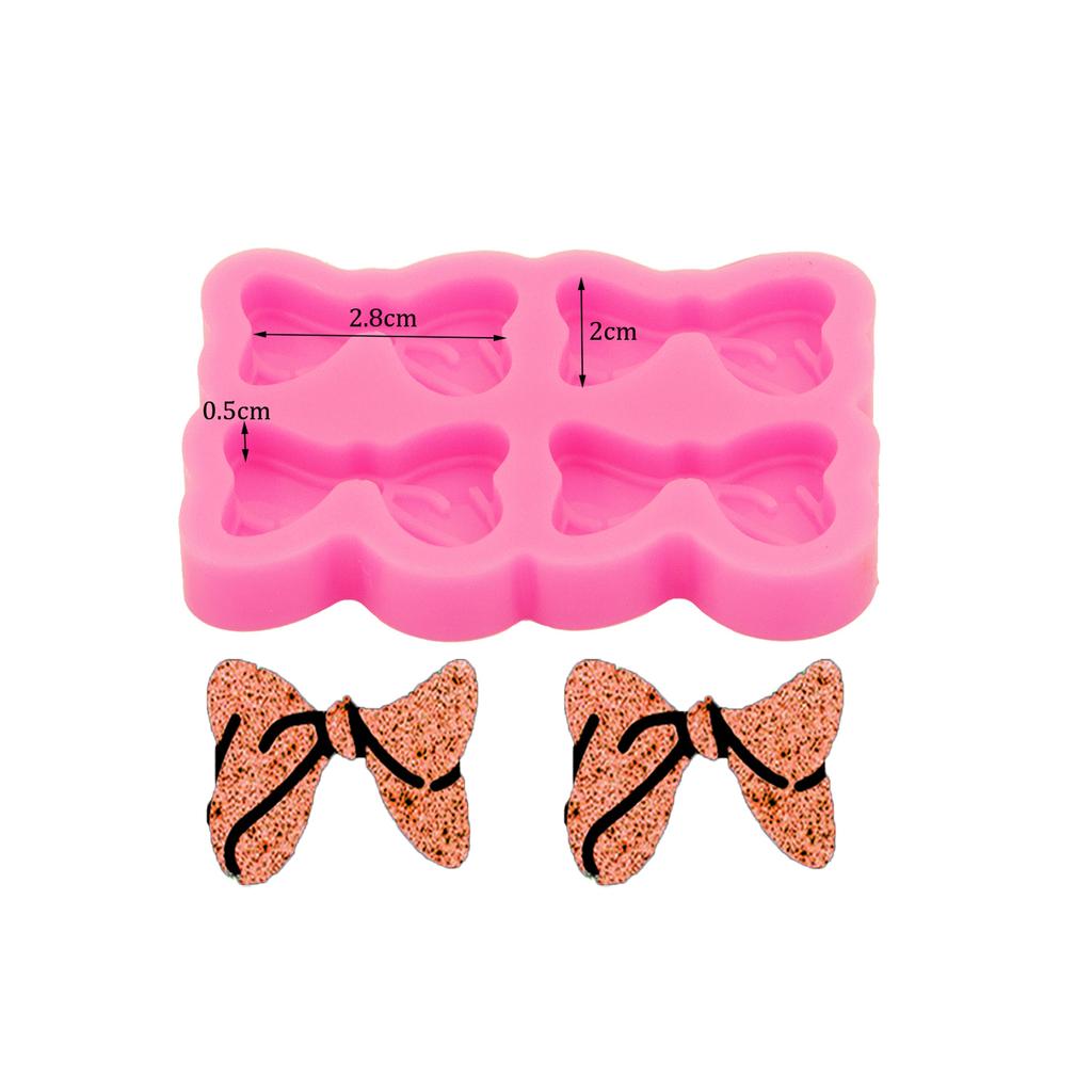 Bow Ribbon Molds Sugarcraft Clay DIY Cakes Dessert Gummy Candy Cupcakes Polymer Clay Gumpaste Mold