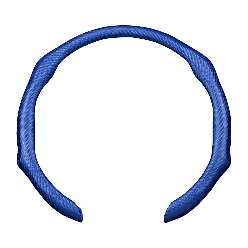 

Clazio 09EEC0021E Easy Grip Steering Wheel Cover, Carbon Style, Blue синий