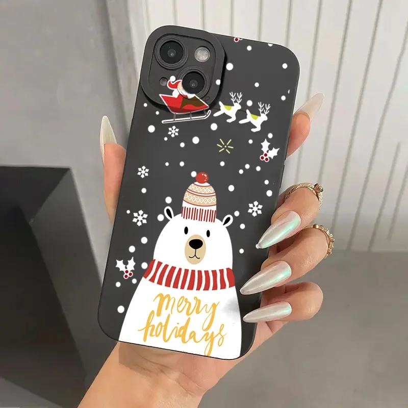 Case for Samsung Galaxy S24 S23 S22 Ultra Plus S21FE Christmas Santa Claus Elk Phone Cover for A15 A35 A14 A34 A54 A53 A55 Cases