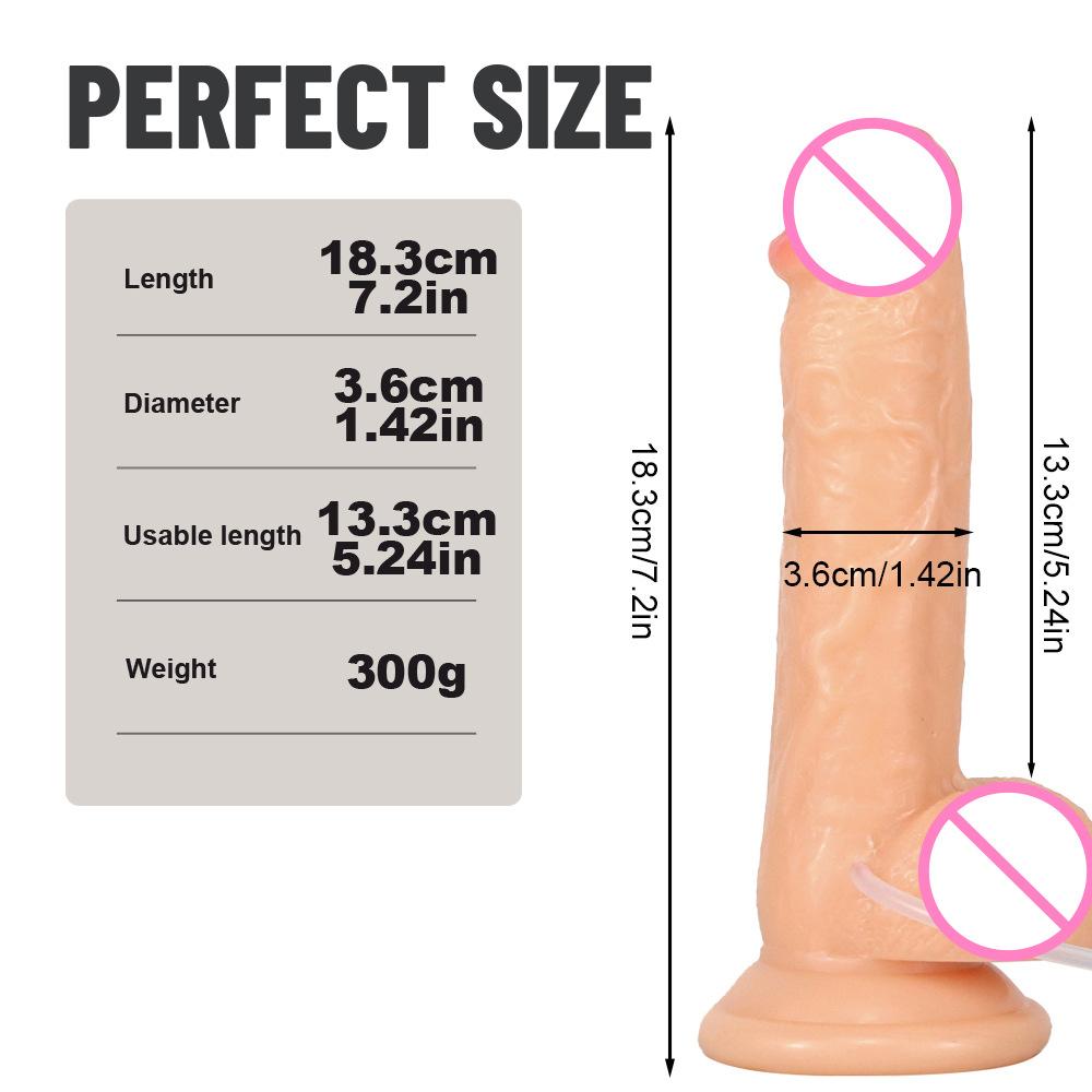 Water Spray Simulation Penis Female Climax Jet Imitation Ejaculation Masturbation Device PVC Dildo Sexy Adult Sex Product