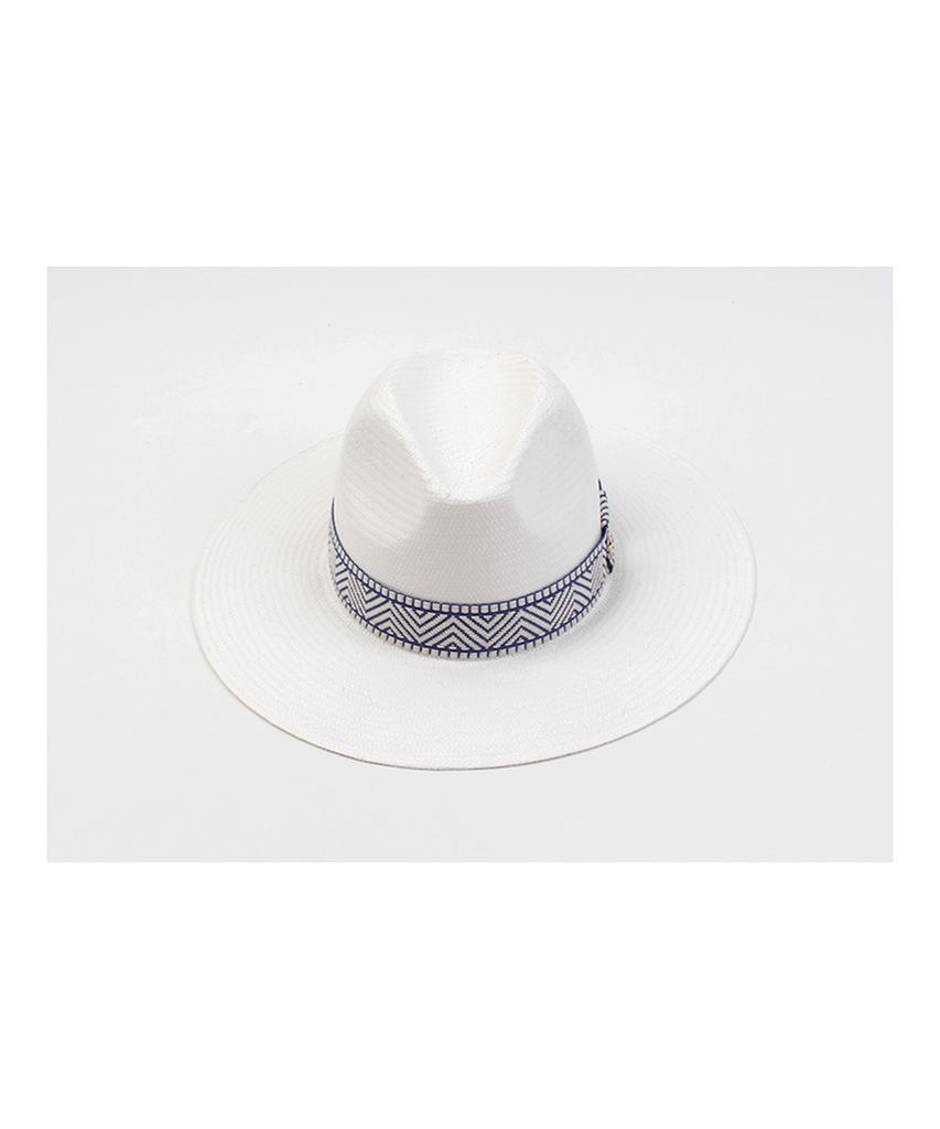 Yunibeosyeolkemiseuteuli Blue Mono Line Summer Long White Fedora