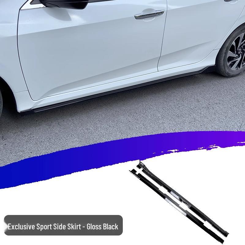 Compatible Rear Diffuser, Spoiler & Side Skirts for 10th Gen Civic – No-Cut Installation