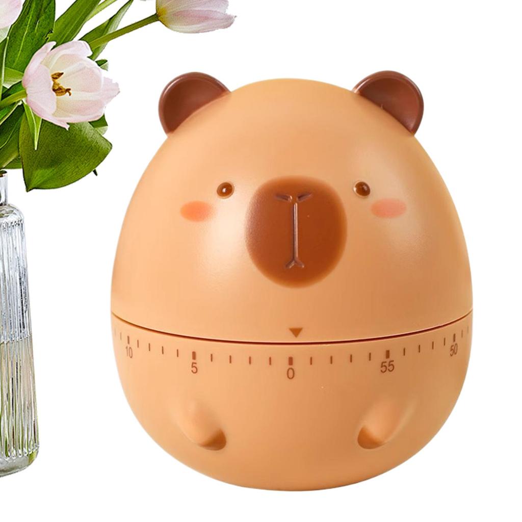 60-minute Capybara Mechanical Timer Cartoon Capybara Visual Timer Manual Countdown Timers For Kids Friends Students